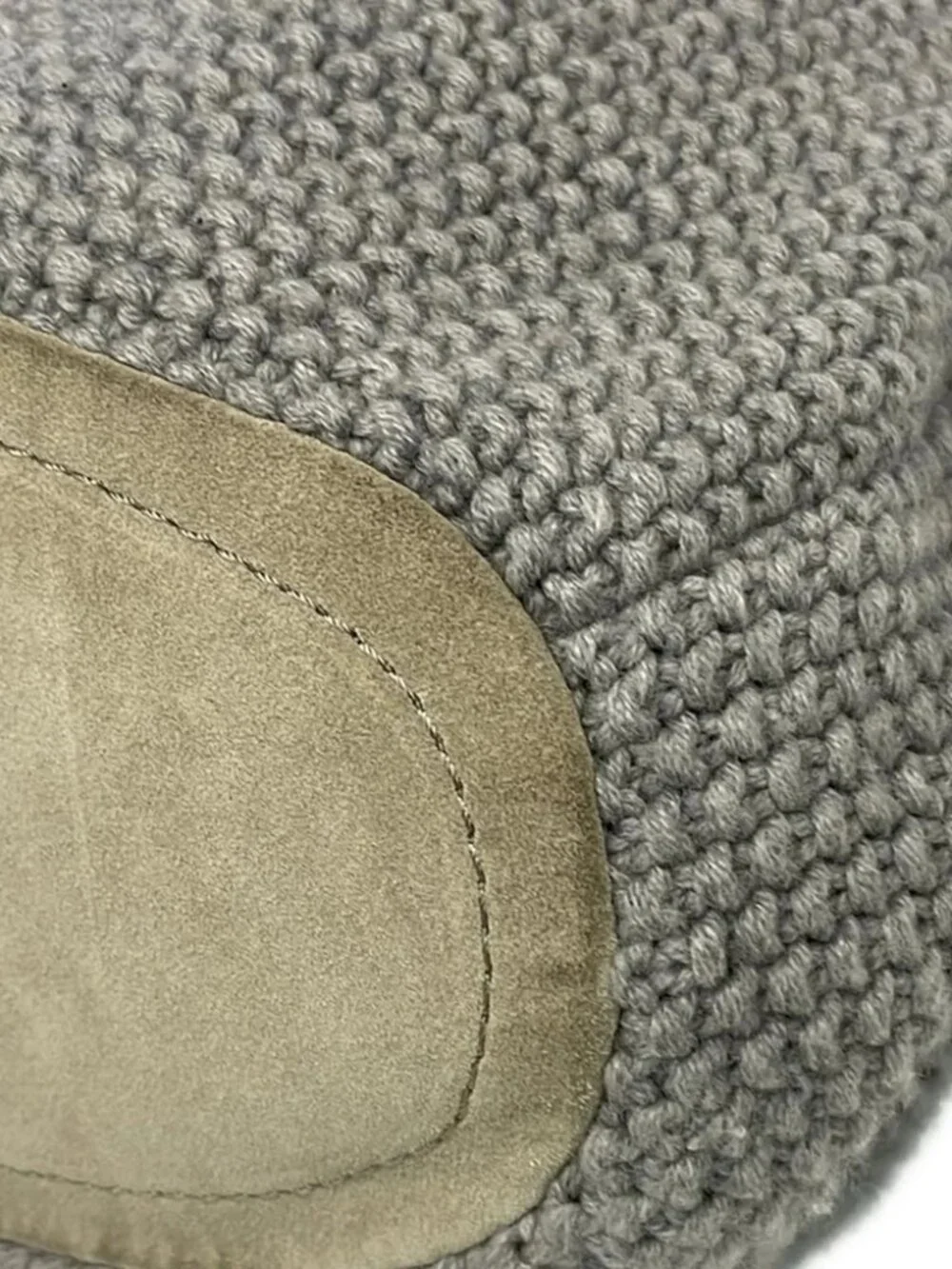 FABIANA FILIPPI Gray Gray Beige Wool Suede Handbag